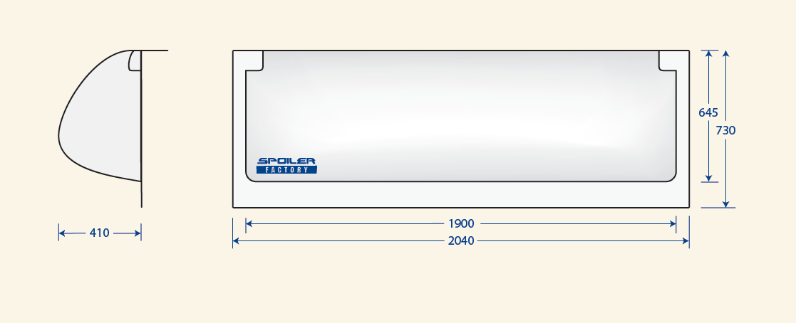 Spoiler Factory 6-2 Truck Wind Deflector