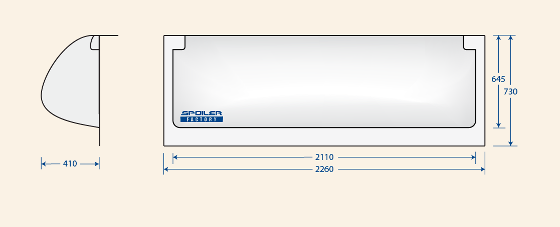 Spoiler Factory 7-2 Truck Wind Deflector