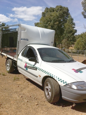 Spoiler Factory Custom Wind Deflector on Courier Ute